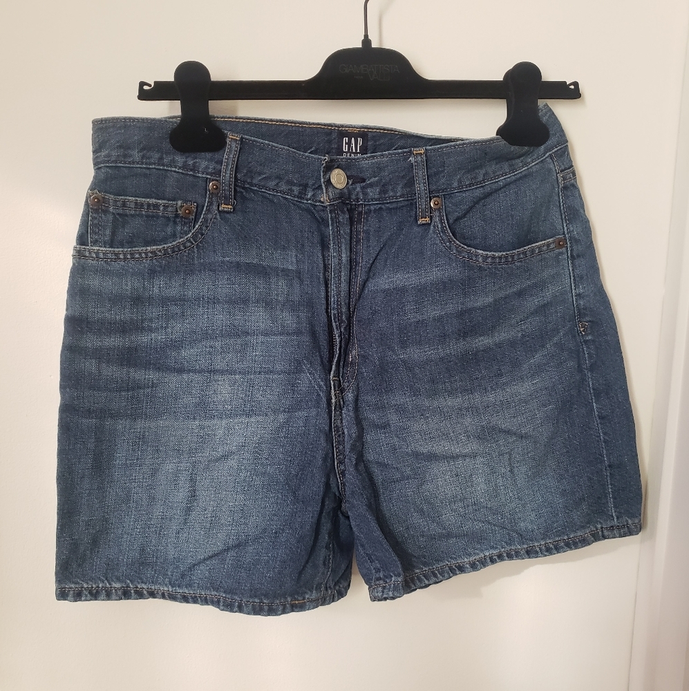 Gap Denim cotton & linen blend denim shorts